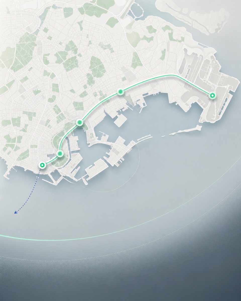 Modern route map for Singapore · 4 nights